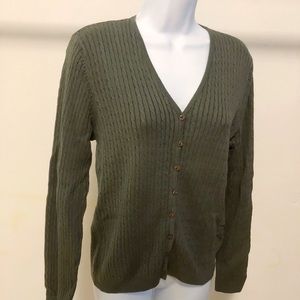 Jeanne Pierre Petite Ribbed Cardigan Sweater